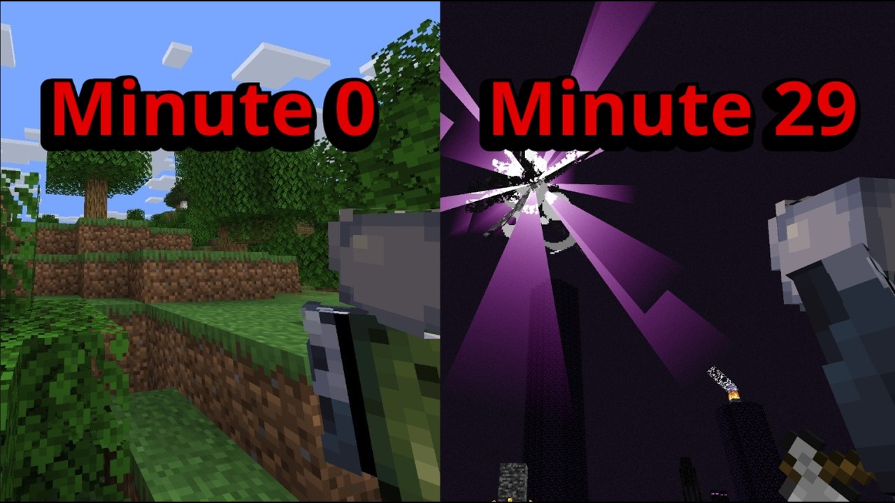 Learning how to speedrun Minecraft under 30min - YouTube