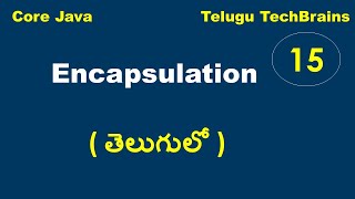 Encapsulation in Java || Explanation in Telugu || తెలుగులో Net Worth