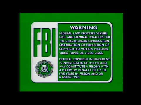 Walt Disney Home Video Warning Screen 1991 1997 Laserdisc Variant 