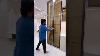 Modern Crockery Unit Design | 3BHK Full Flat Interiors at Sri Aditya Athena, Manikonda VDream Decor