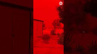 Blood red sky blanketed Australia before Cyclone Narelle See the eerie video
