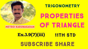 11th Std Maths Ex.3.9(7)(iii) (a^2-c^2)/b^2 = sin(A-C)/sin(A+C)