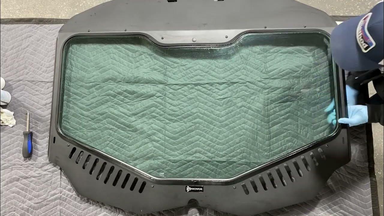 How to install new glass in your Bent Metal Windshield - YouTube
