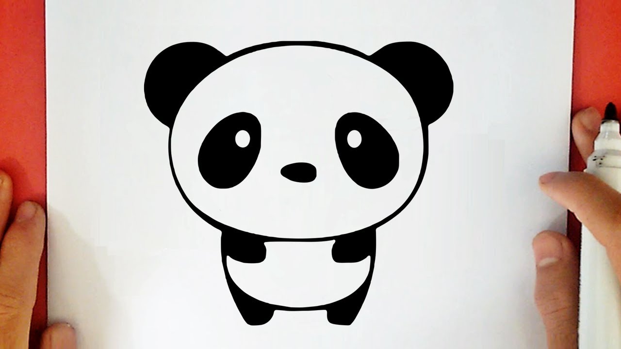 como desenhar panda facil
