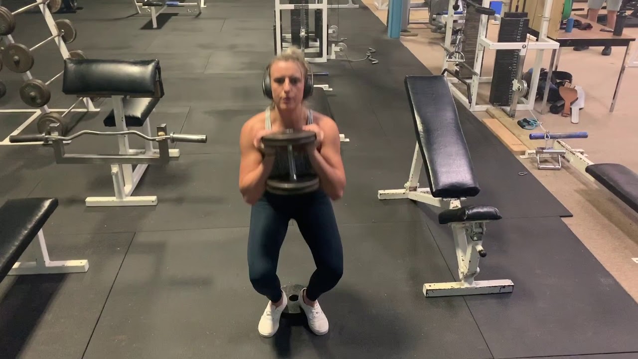 Dumbell Goblet Squat - YouTube