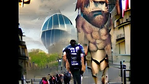 "A ****an walking in paris " - CLIP+VQGAN (Text-to-Image) #pollinations #generative #art #machinelea