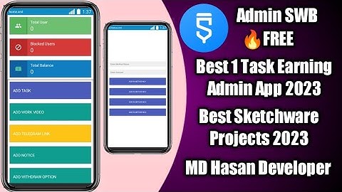 Best Sketchware Free Projects 2023 | Earning Application Admin Swb File Free |How To Make Money 2023