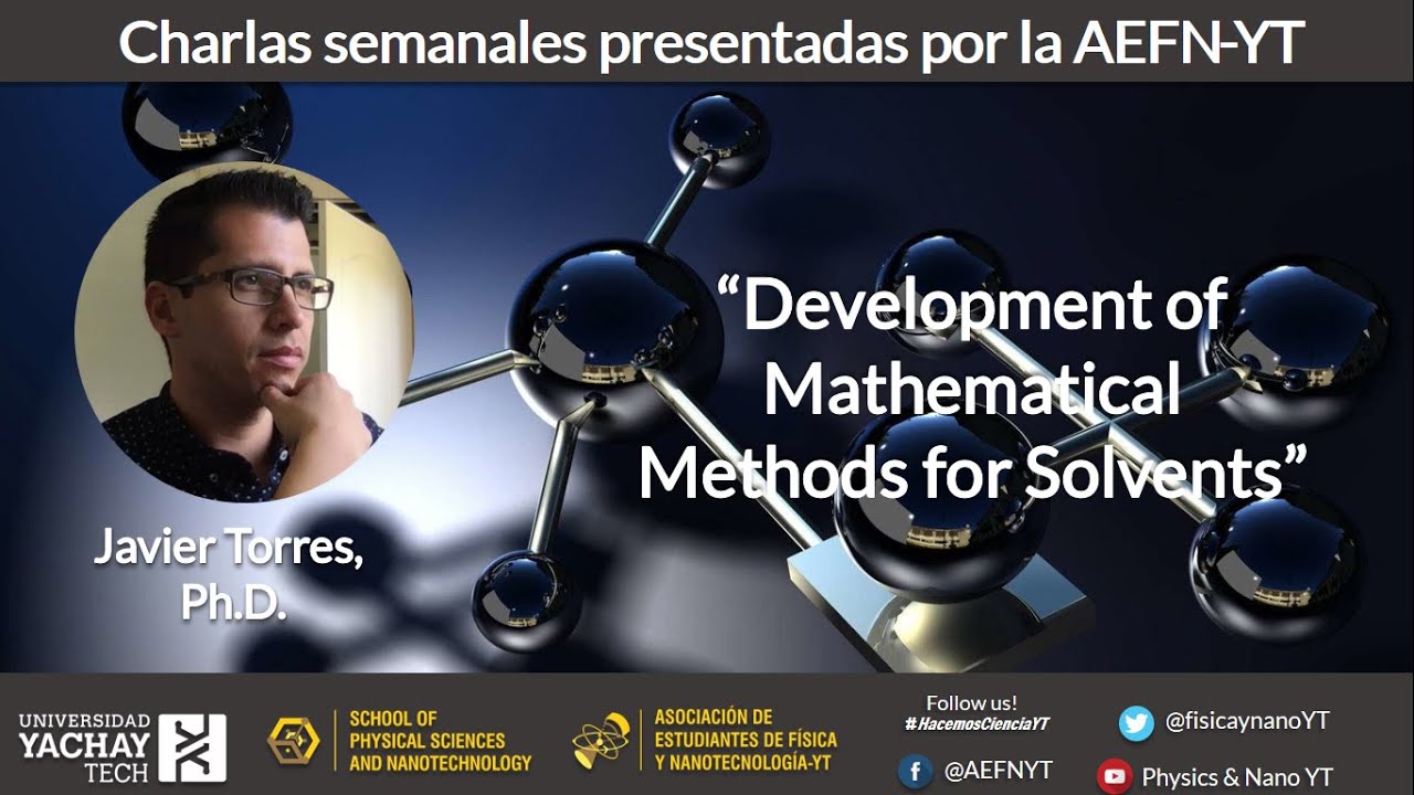 Webinars aefn yt development of mathematical methods for solvents