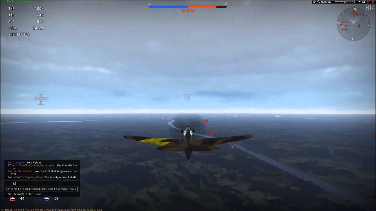 War Thunder Historical Battles - P-40E Kittyhawk
