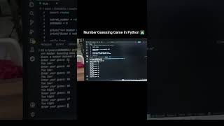 Number Guessing Game In Python Language 👨💻 Comment For Code File 💯 #python