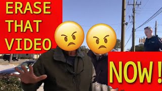 🔴Erase that video. NOW! 1st amendment audit fail🔵