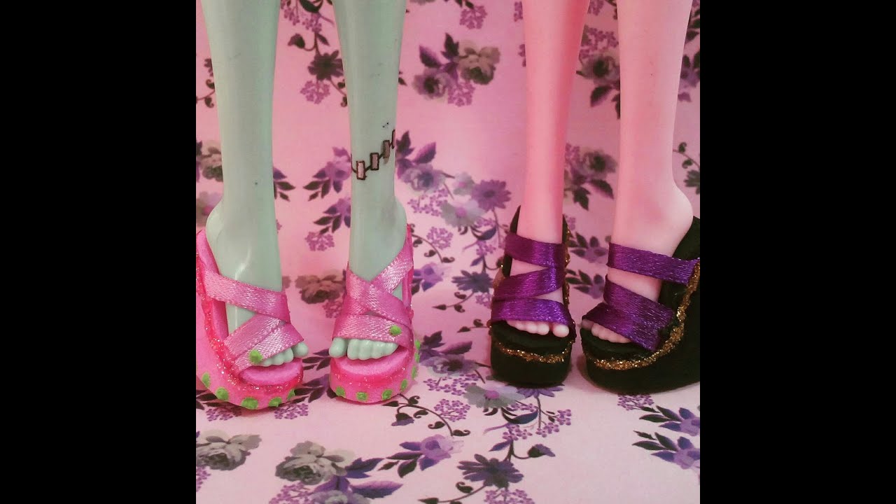 Como fazer sapato para bonecas #1: sandálias para Monster high e Ever After High