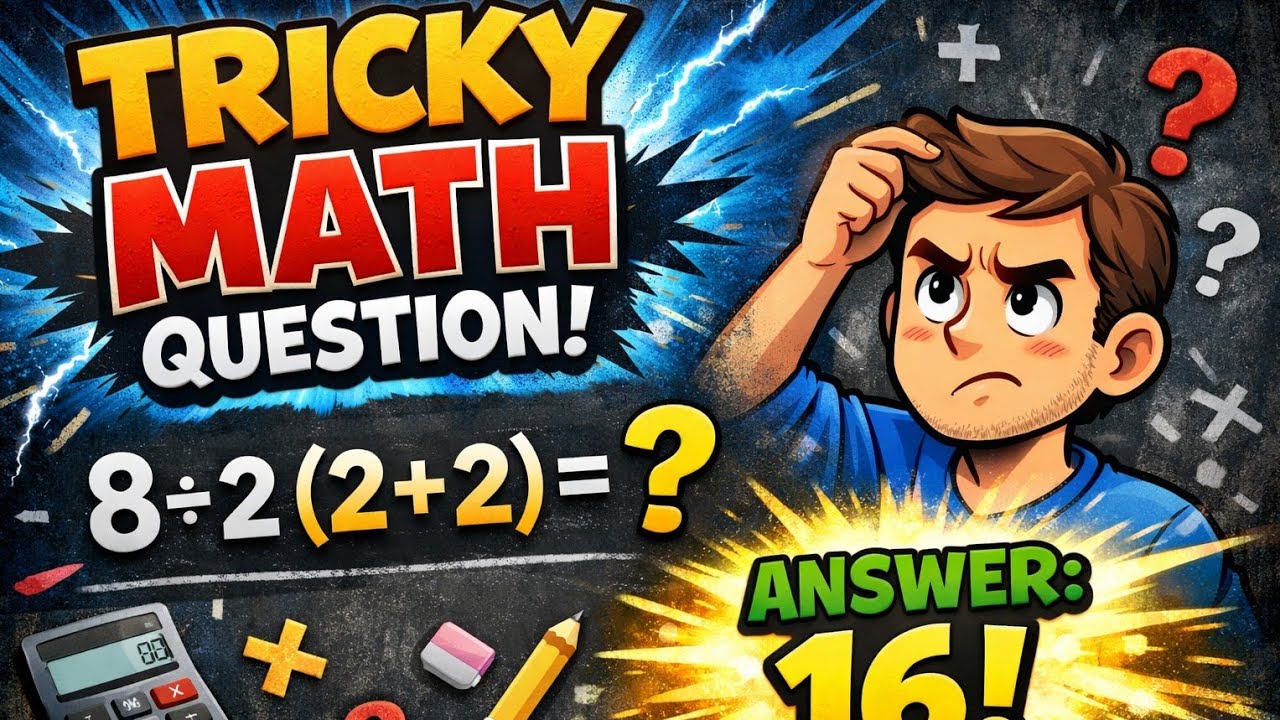 Tricky Math Question. Answer Think Fast! Tricky Math Question with Answer Revealed . #livepuzzle # ...