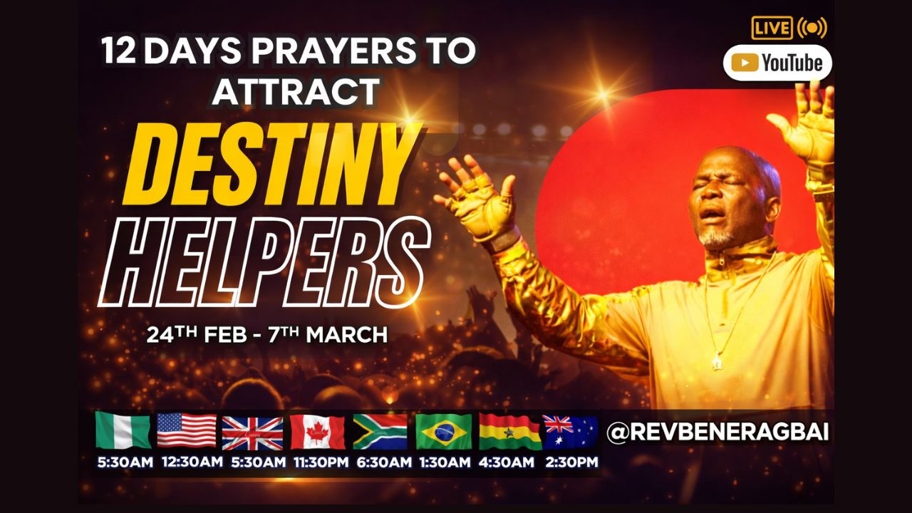 12 DAYS PRAYER TO ATTRACT DESTINY HELPERS #jesus #foryou #prayer  #revbeneragbai #gospel #god #news