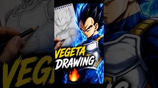 ultra vegeta drawing 🔥😱 #vegeta #anime #art #shorts #viral