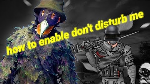 how to enable dont disturb me in BGMI🙂💯💯