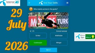 Who mainly protects the goals? telenor today questions and answers. 