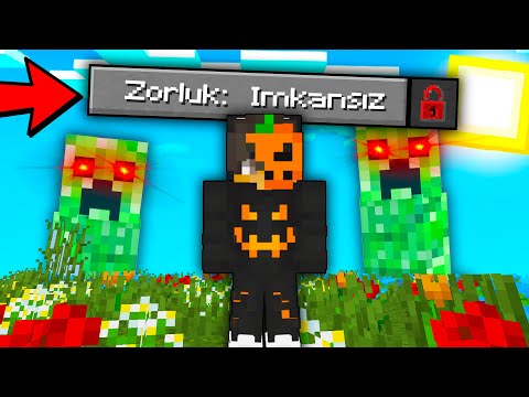 Minecraft'ı İmkansız Zorlukta Oynadım..