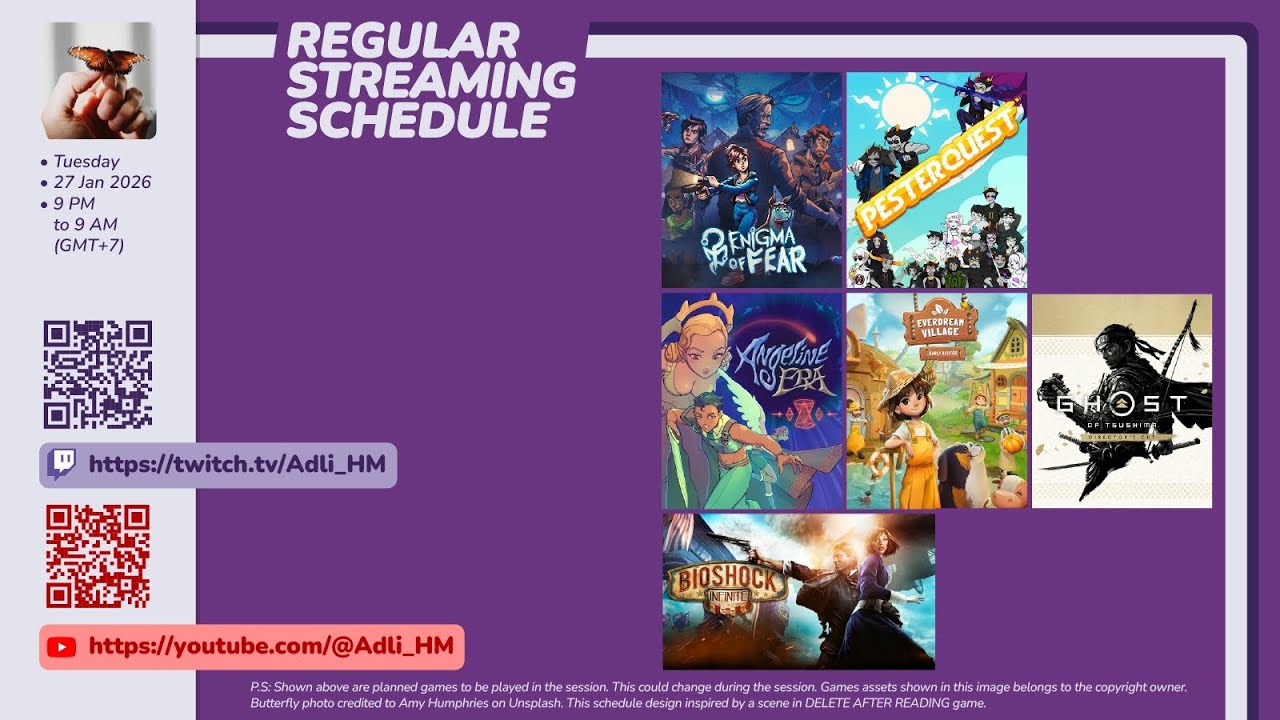 BioShock: Infinite, PesterQuest, Enigma of Fear, Angeline Era, Everdream Village, Ghost of Tsushima