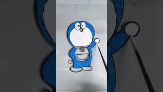 Doraemon Glass Painting ??️ shorts trending ( voice credit by @Mr. Roshan 3D Art)