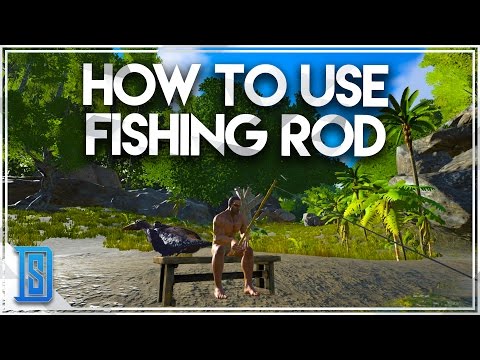 Ark:Survival Evolved - HOW TO FISH/USING THE FISHING ROD/BAIT/MINI GAME!