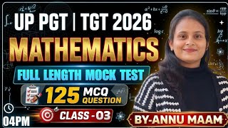 UP PGT, TGT 2026 | MATHS MOCK TEST | Maths Classes For Up PGT & TGT | Maths MCQ Q class