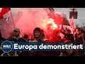 CORONA-DEMOS: Hunderttausende Menschen protestieren in Europa gegen Einschränkungen für Ungeimpfte