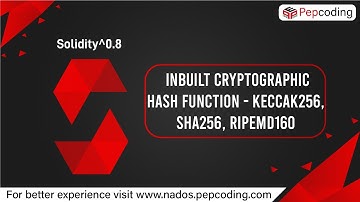 Inbuilt Cryptographic Hash Function -Keccak256, Sha256, Ripemd160 | Blockchain | Solidity^08 inHindi