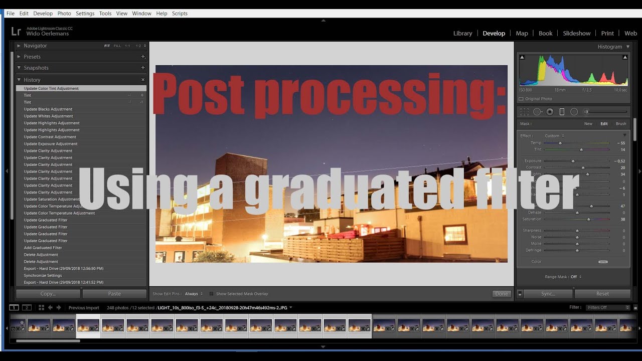 Timelapse with Canon 1200D DSLR Lightroom CC (P2) Astrophotography YouTube