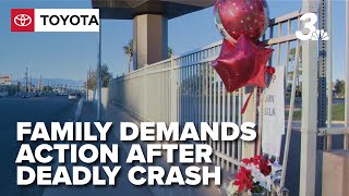 Family calls for safety improvements after fatal pedestrian crash on Nellis Boulevard