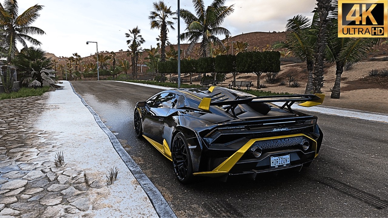 Lamborghini Huracán STO - Forza Horizon 5 | Steering Wheel Gameplay 4k