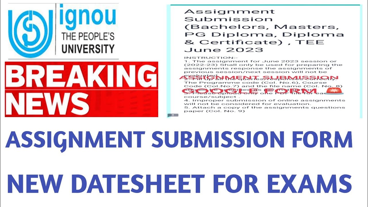 ignou assignment submission l