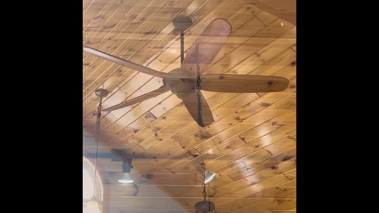 52” Hampton Bay Windward II’s & 68”  Hampton Bay Altura ceiling fans in a cafe remake