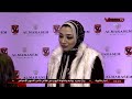 أية الشامي لاعبة الأهلي للكرة الطائرة ولقاء علي هامش المؤتمر الصحفي للإعلان عن الراعي الرابع للنادي