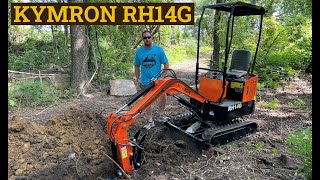 KYMRON RH14G 1 TON Mini Excavator testing, lifting, digging