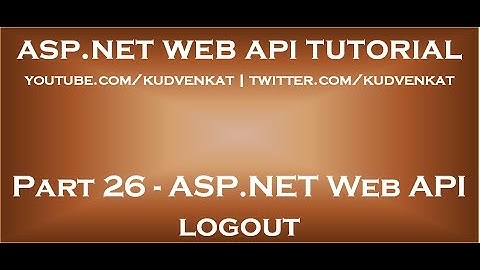ASP NET Web API-afmelding