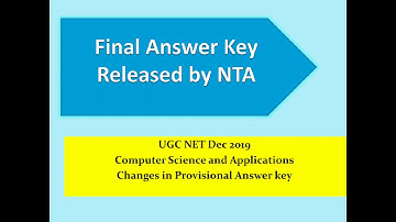 Changes in Provisional Answer Key UGC NET DEC 2019 Computer Science