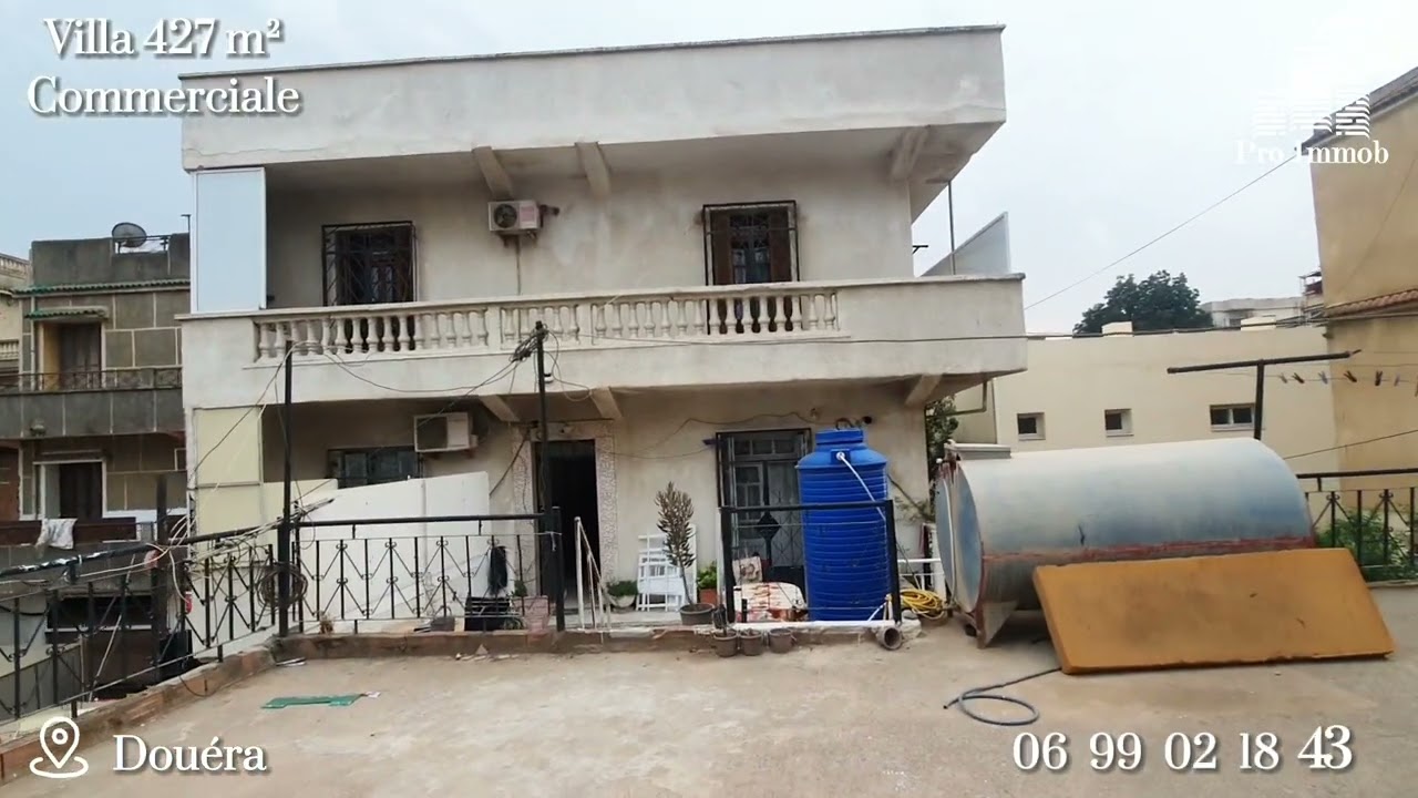 فيلا تجارية 427م² بواجهتين دويرة الجزائر، فرصة للإستثمار