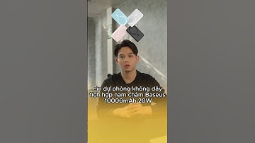 ￼Pin dự phòng không dây tích hợp nam châm Baseus Magnetic Wireless Charging Power Bank 6000mAh 20W