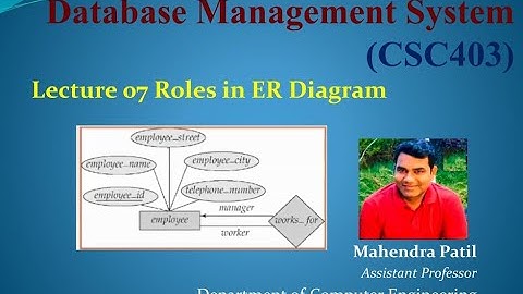 #ERD #ERDiagram #Roles #DBMS Roles in ER Diagram