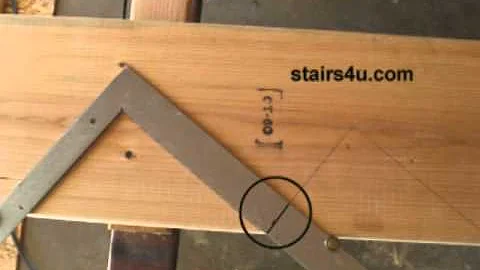 Framing Square Stair Layout Tread Mark - Stairway ...