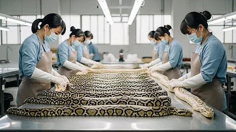 Inside the Snake Leather Factory:from Snake skin to Luxury Bag.