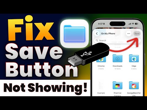 How to Fix Can't Save Files on Files App in iPhone? - Save Button Not Showing in Files App