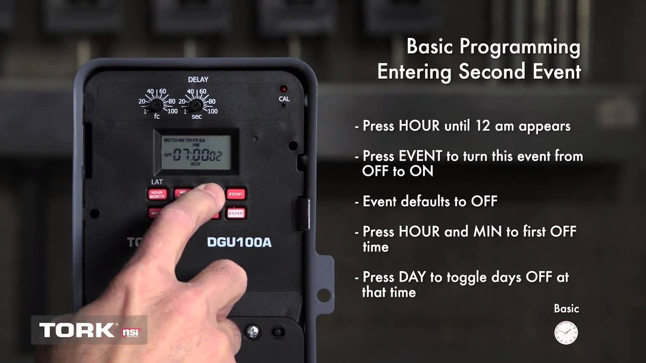 Tork DGU100A Y Basic Programming - YouTube