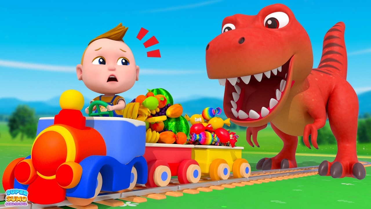 Lagu Tarian Hewan - Lagu Kereta Api Toot Toot | Lagu Anak anak - Super Sumo Bahasa Indonesia