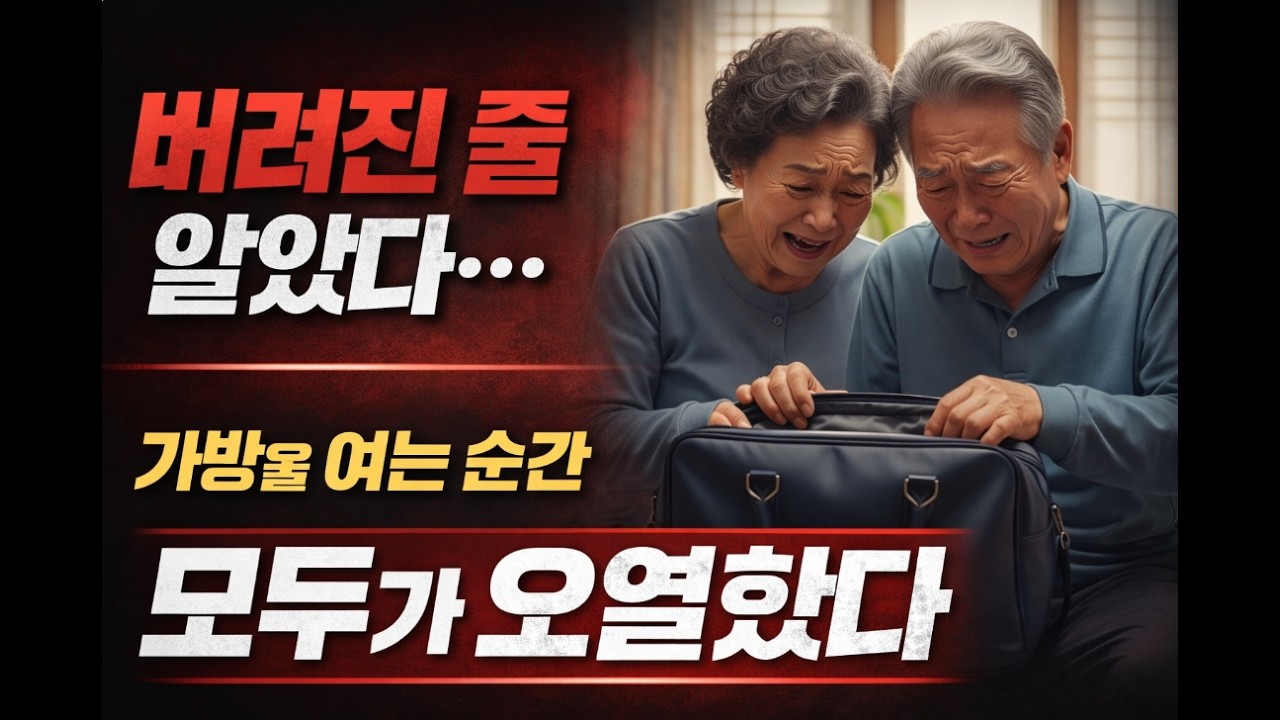요양원에 버려진 줄 알았는데   며느리 차가 떠난 뒤 가방을 열어본 노부부 ㅣ인생사연ㅣ노후사연ㅣ감동사연ㅣ오디오북