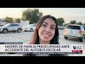 Entre alivio y susto: testimonios de madres por accidente de autobús en Austin