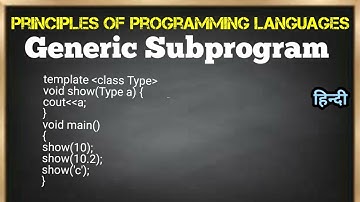 Generic Subprograms | PPL | Jayesh Umre