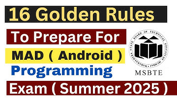 16 Golden Tips to Score 70/70 in Mobile Application Development | MSBTE Diploma 3rd Year | UEF