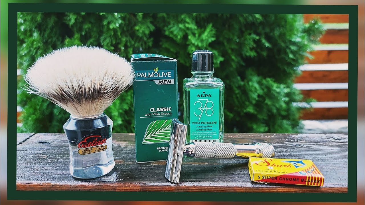 💈💚 Palmolive Shave Stick Soap, Alpa 378 Aftershave Lotion, Razorock
